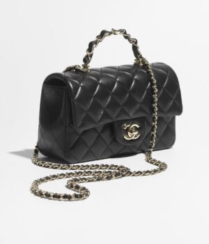 迷你经典手袋配以手柄